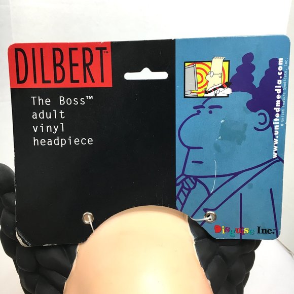 Dilbert Character Head Piece Hat Latex Vintage NOS NWT - Picture 2 of 11